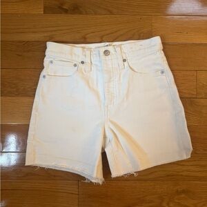 Madewell White Denim Shorts size 25